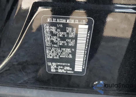 2015 Infiniti Qx80 from USA, damaged, VIN JN8AZ2NF6F9572136